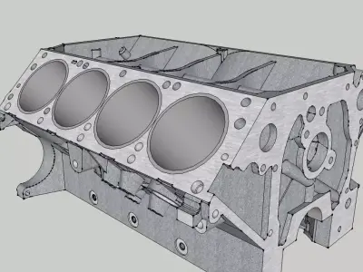 motor V8 main unit  3D model