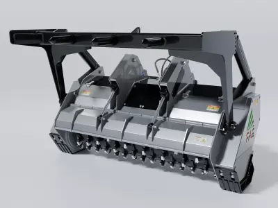 FORESTRY MULCHER 500U 3D MODEL Low-poly 3D model