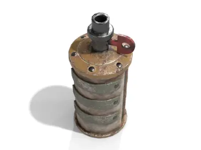 Homemade Grenade Low-poly 3D model