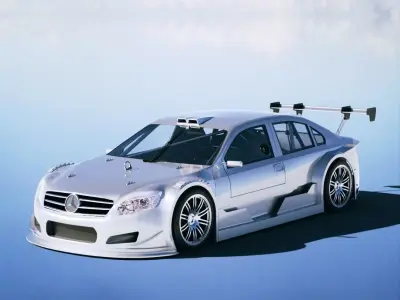Mercedes Benz C Class Touring Race 2018 Low-poly 3D model