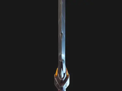 Stylized Sword Weapon Low Poly Game Ready Low-poly 3D model