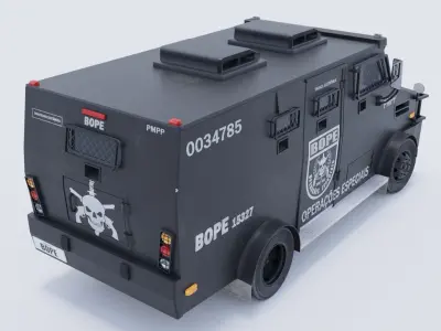 Blindado BOPE Low-poly 3D model
