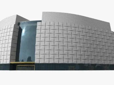  Curved Modern Shopping Mall Building 