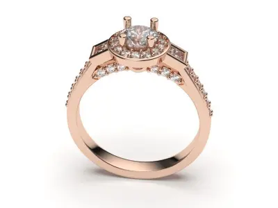 solitaire with ring sizes  8 part S26 3D print model