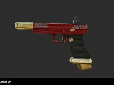 Custom Glock 17 Low-poly 3D model