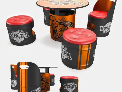 Bar furniture 3D model
