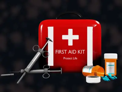 NZ MedKit Low-poly 3D model