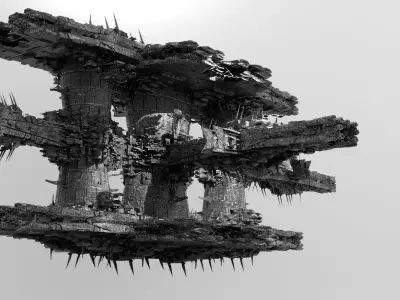 Monolith Station Alien Ring Kitbash 2  3D model