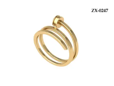 Adjustable Nail Ring For Women  3D print model order