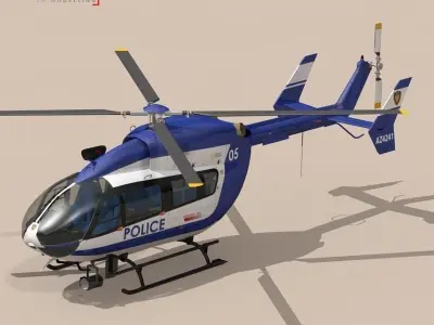 EC145 law enforcement 3D model