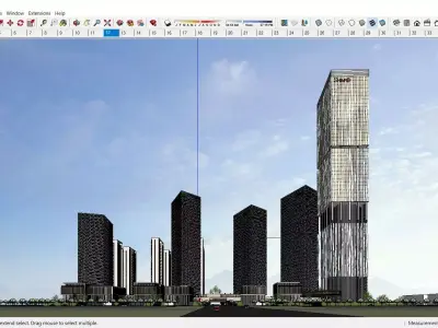 Sketchup Commercial Complex N3 3D model