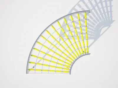 Angular conveyor belt 3D model