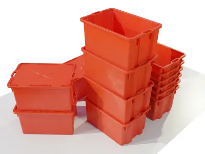 Plastic Crates 3D model purchase