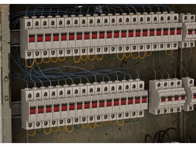 Industrial Circuit Breaker Electrical Fuse Box 3D model