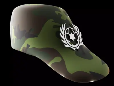 Commando Girl Hat Free low-poly 3D model