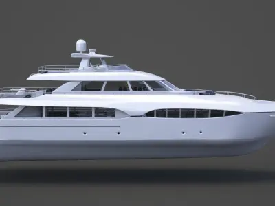 Photorealistic Yacht 03 3D model