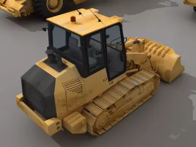 Large construction vehicles 3D model buy
