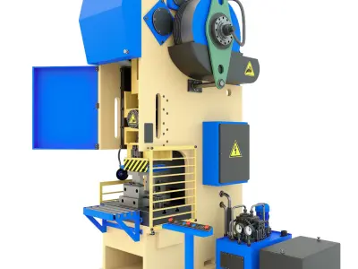 Industrial mechanical press-stamping machine tool KV2132 3D model purchase