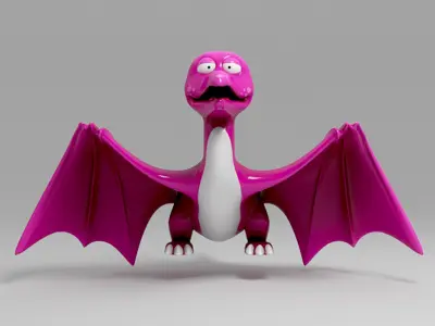 Dinosaur cartoon 5 Low-poly 3D model