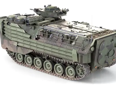Assault Amphibious Vehicle AAVP 7A1 Low-poly 3D model