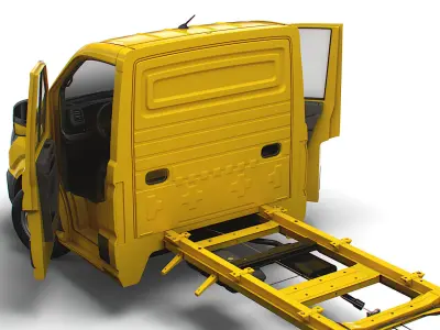 VW Crafter Chassis SingleCab L3 HQInterior 2023 3D model