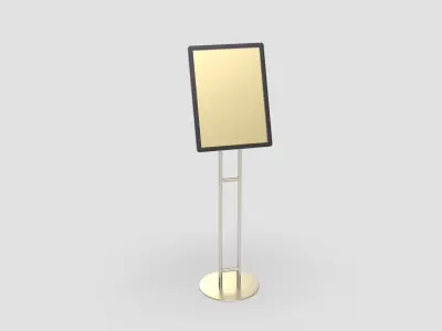 Style advertisement menu close to a urban street in city 3D model