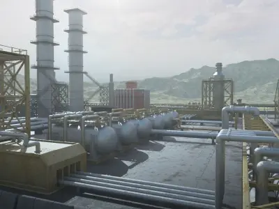 oil factory 3D model get