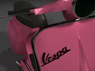 Vespa 1969 model Low-poly 3D model