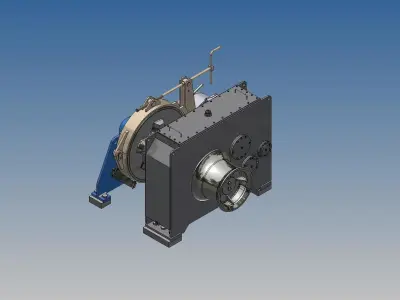 Anchor mooring winch 101 E 36 K3 3D model