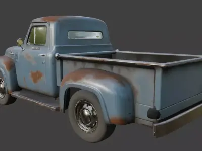 Vintage Rusty Pickup Truck 3D Model 3D model 23