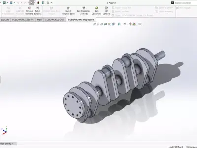 crankshaft  Low-poly 3D model