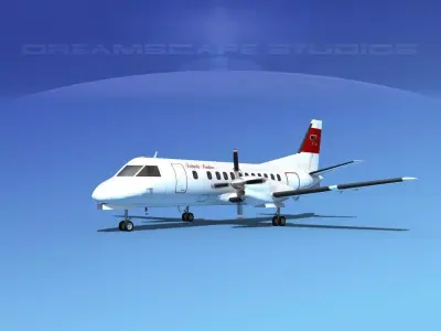 SAAB SF340 Richards Aviation 3D model