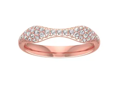 Antique Shape Diamond Wedding Band 3dm STL OBJ FBX Render Detail 3D print model