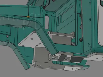 Batt tray and mounts for 4320DC and 4320 Single Cab TRX4 324mm Free 3D print model