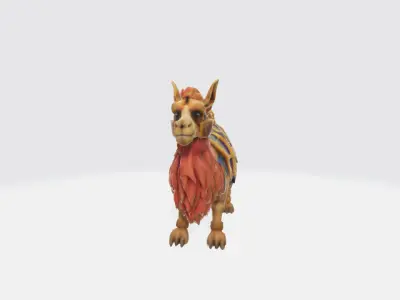 Fantasy camel Low-poly 3D model