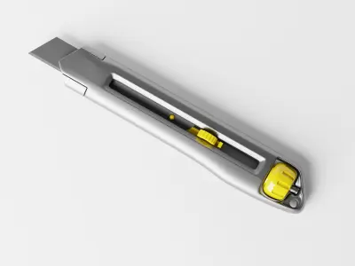 Cutter Knife or a Paper Cutter Low-poly 3D model