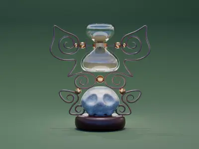 hourglass Low-poly 3D model