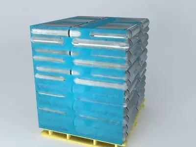 Pallet 60 bags Free 3D model