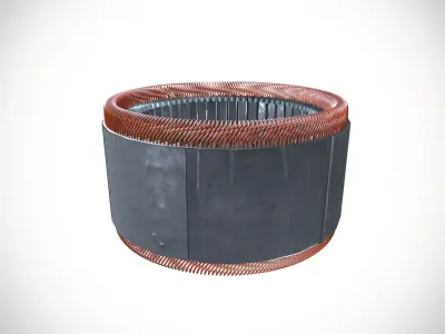 Copper Armature Winding 3D model