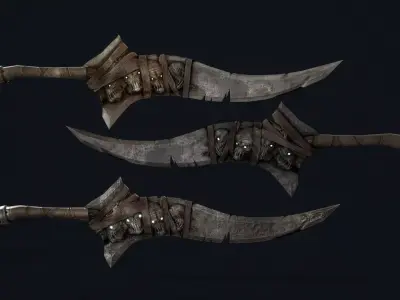 Boss Skull Greatsword Low-poly 3D model