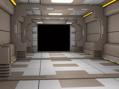 Sci Fi Corridor Room 3D model buy