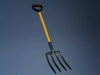 Roofing Fork Low-poly 3D model