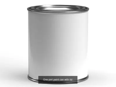 Paint cans with lid 3D Model Pack