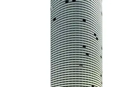 Modern Metal Office Building 3D model