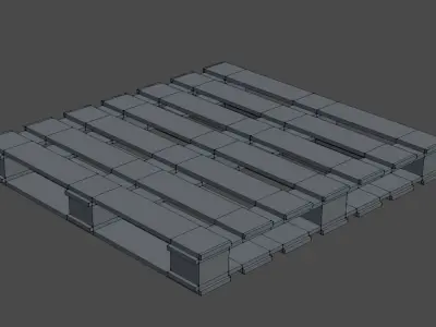 Wooden Pallet Low-poly 3D model buy