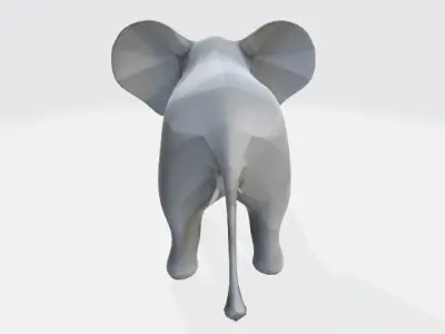 Lowpoly elephant 3D model