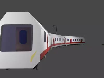 Metro and Subway Train - Rigged 3D model