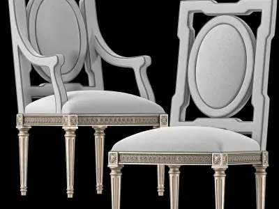 jumbo collection satin chairs 3D model