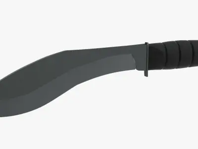 Kukri knife 3D model 2