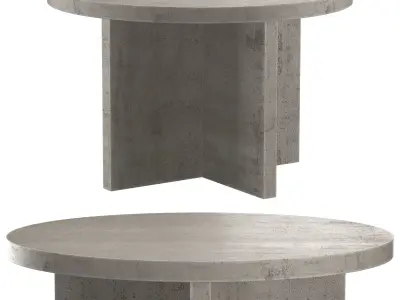 Concrete round table Valos 3D model
